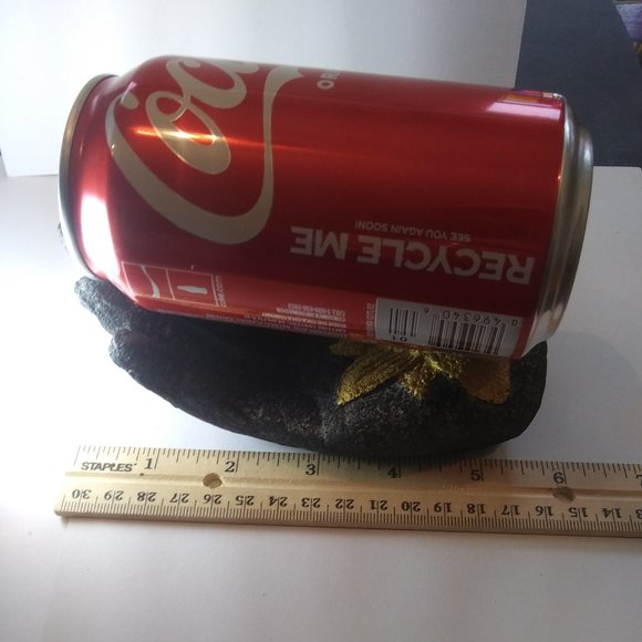 Volcanic Stone Incense Holder  Black Hand lotus flower - Picture 6 of 16